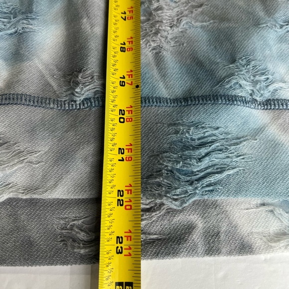Easel S blue gray tie dyed short sleeve sweatshirt distressed oversized casual - Picture 9 of 9